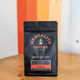 Chelchele anaerobic natural coffee bag front — peach, mango, basil, honey
