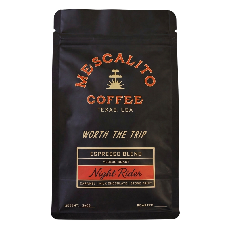 Night Rider espresso blend coffee beans bag — Mescalito Coffee