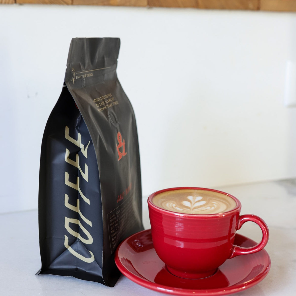 Atunkaa decaf coffee bag — side view