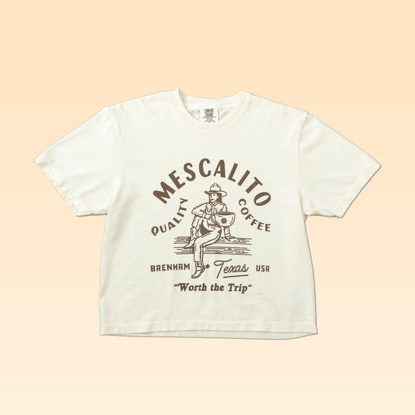 Coffee Cowgirl Crop Shirt