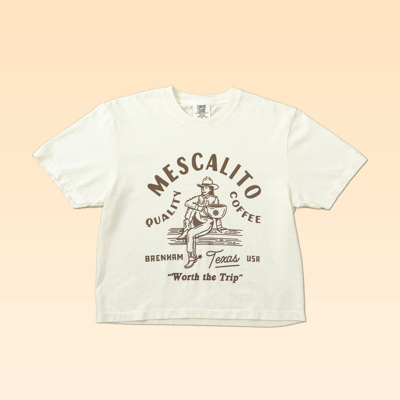Coffee Cowgirl Crop Shirt