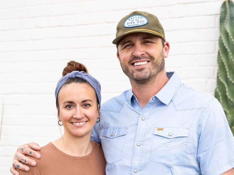The founders of Mescalito Coffee together outside the Brenham cafe